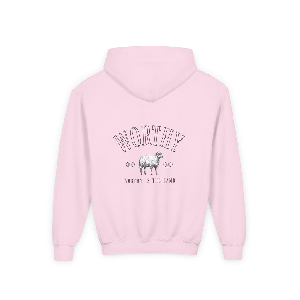 Youth Hoodie – 'Worthy Is The Lamb' Sweatshirt