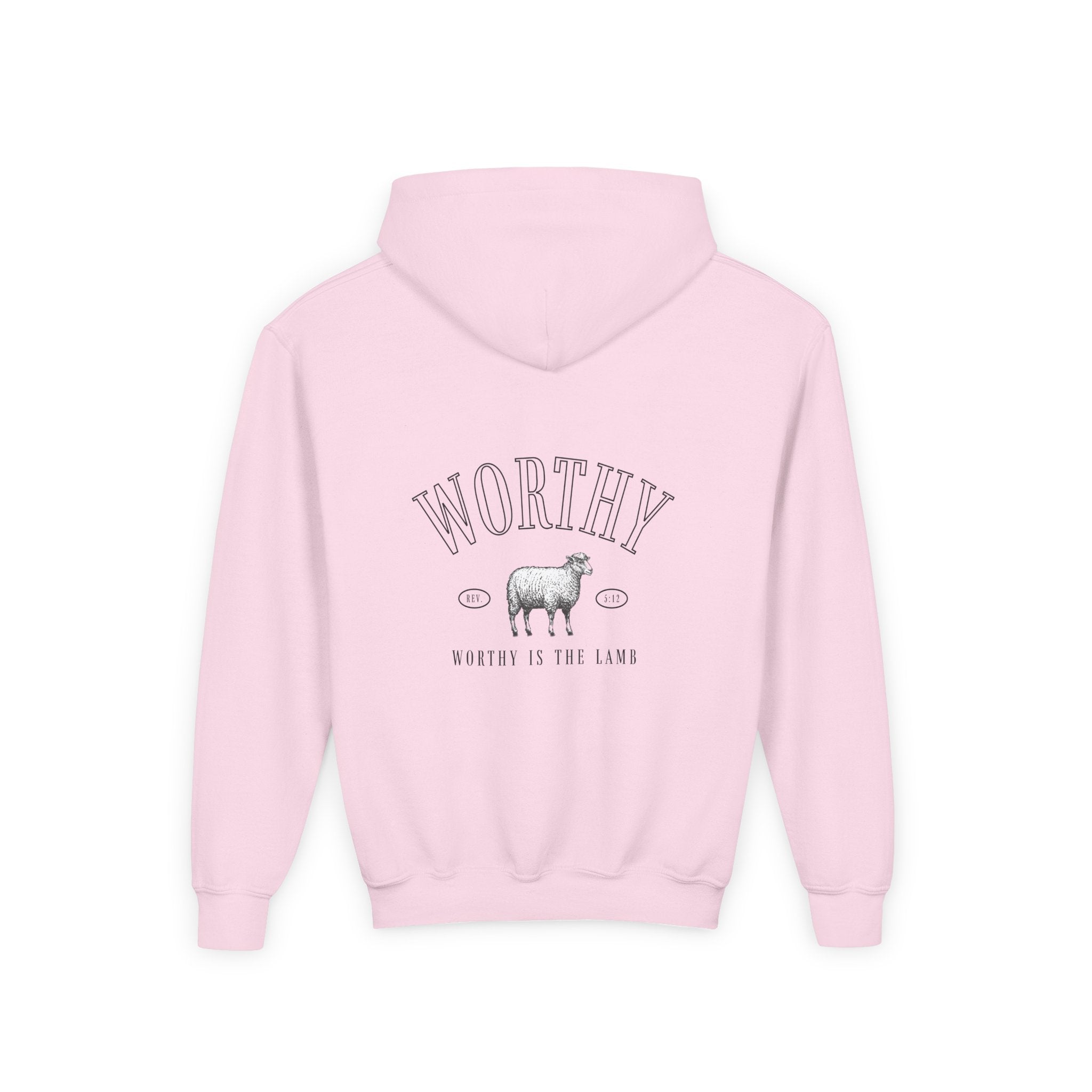 Youth Hoodie – 'Worthy Is The Lamb' Sweatshirt