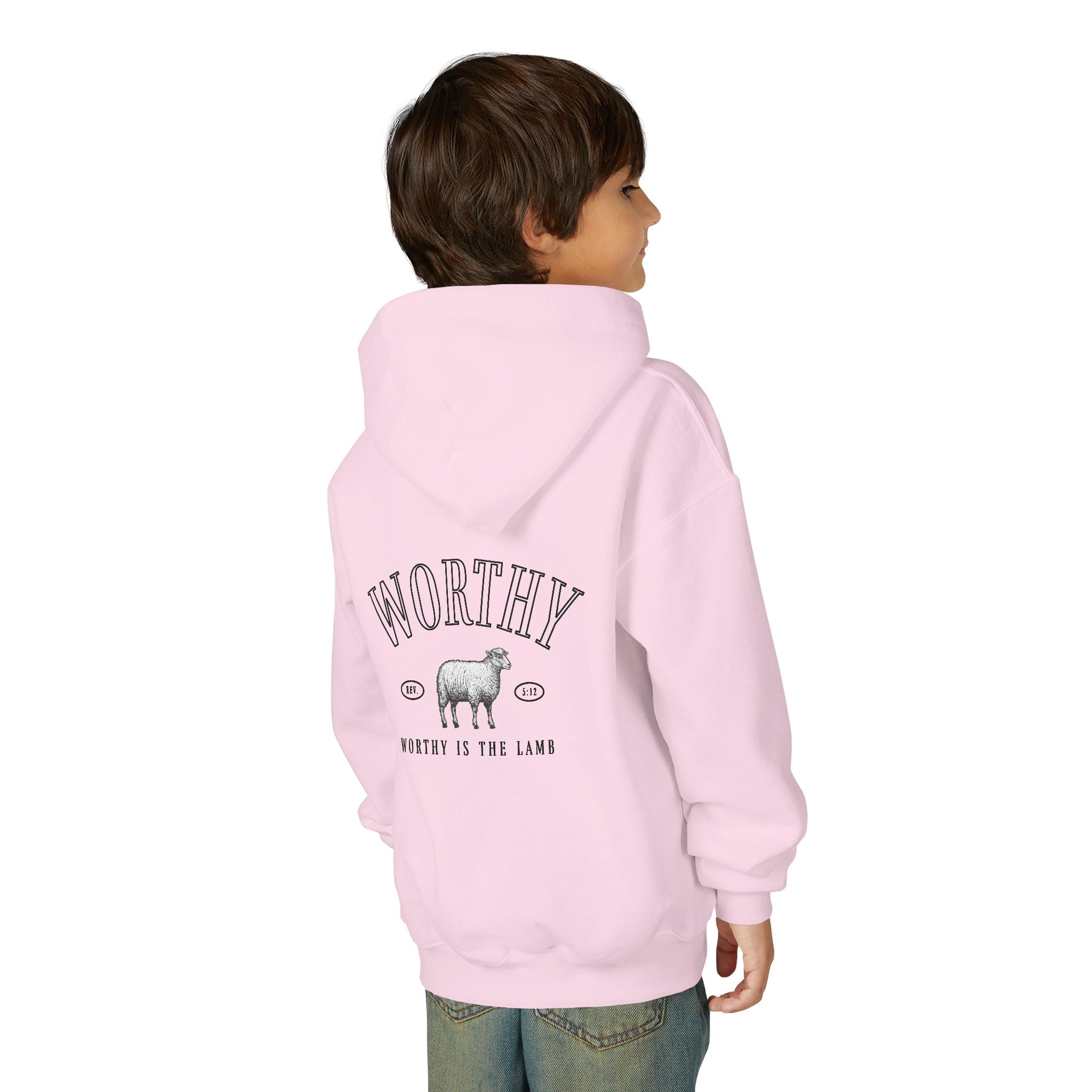 Youth Hoodie – 'Worthy Is The Lamb' Sweatshirt