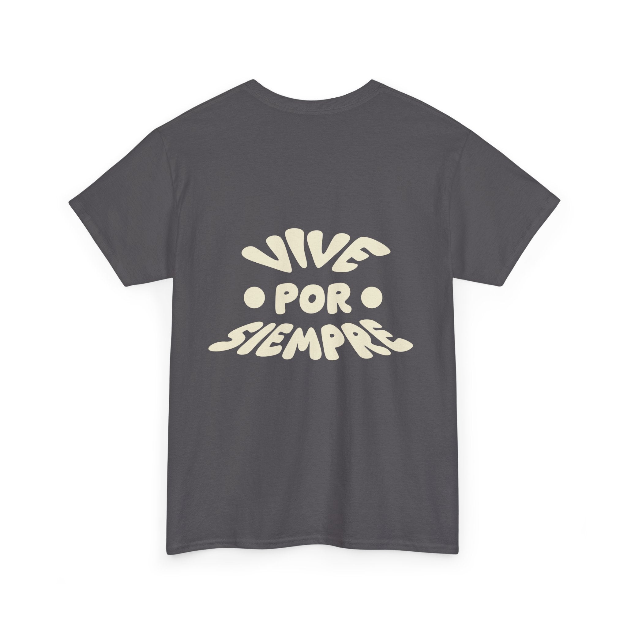 T-Shirt — 'Vive por siempre' (Beige and Black logo ver.)