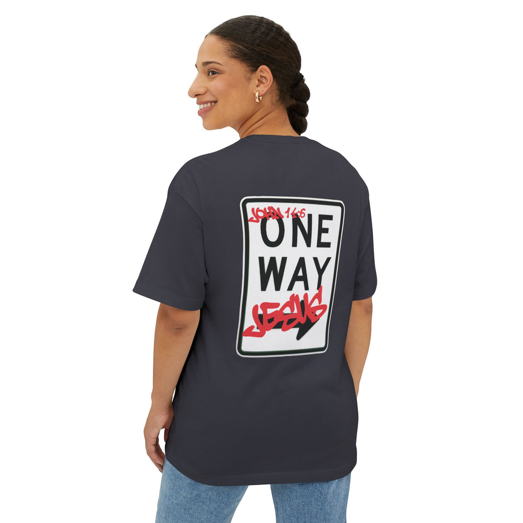 One Way Sign Graphic Tee — Boxy T‑Shirt