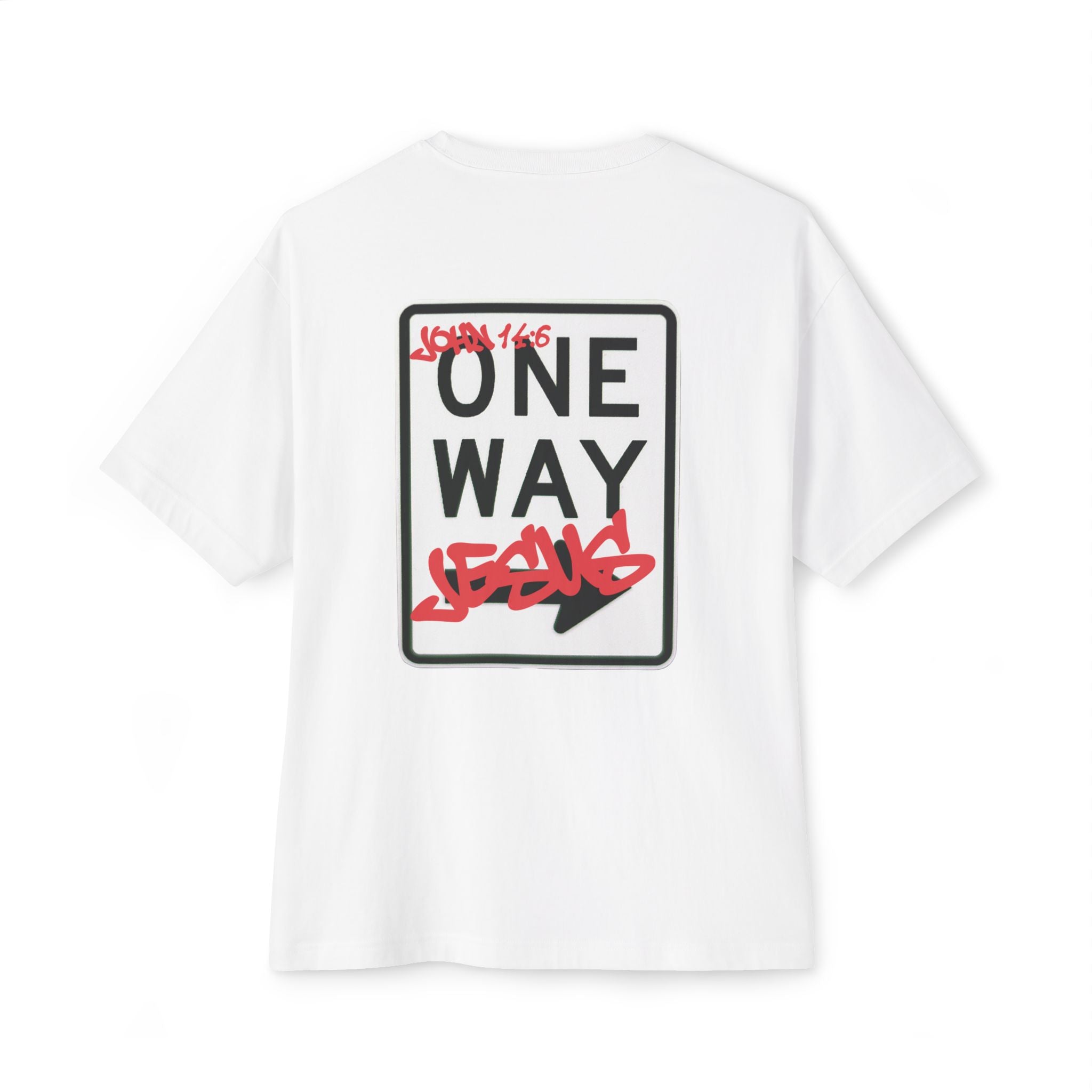 One Way Sign Graphic Tee — Boxy T‑Shirt