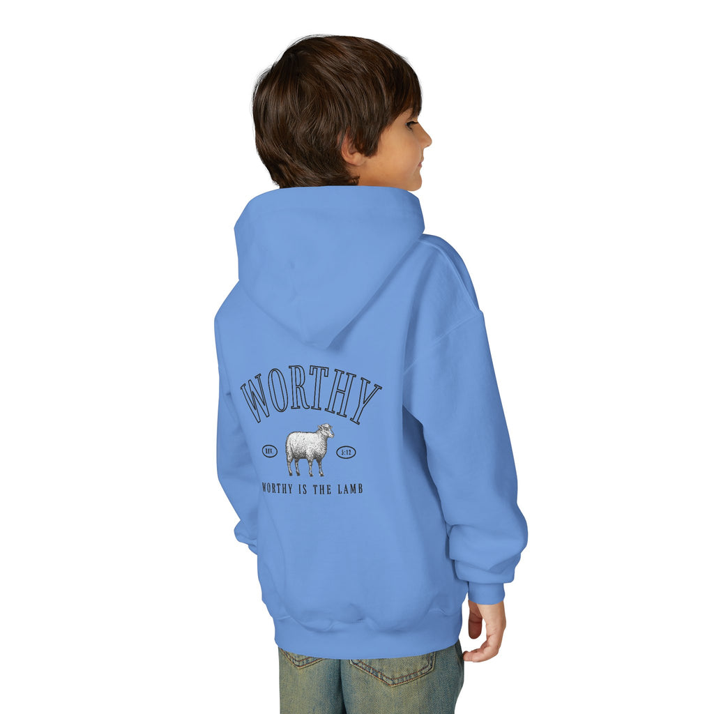 Youth Hoodie – 'Worthy Is The Lamb' Sweatshirt