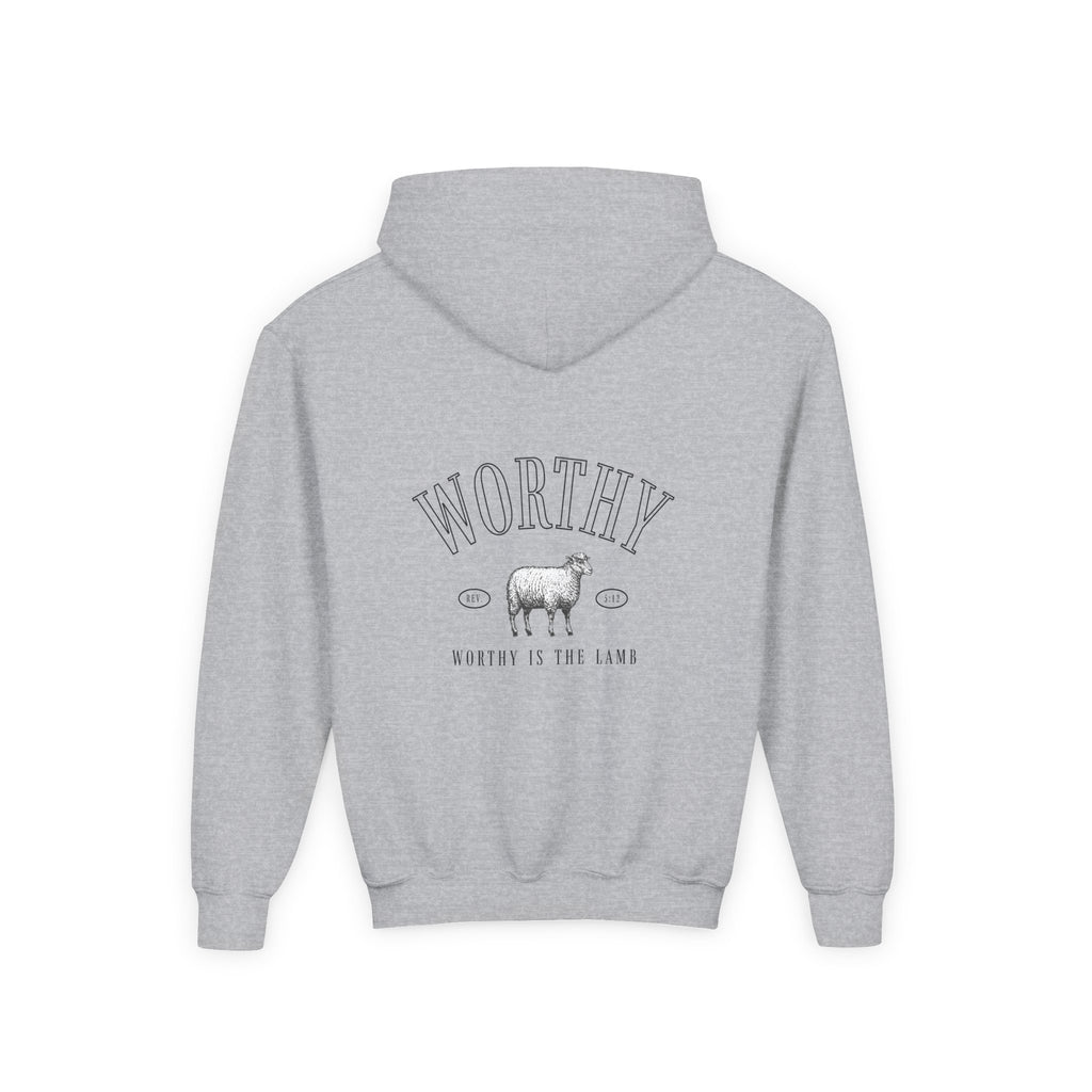 Youth Hoodie – 'Worthy Is The Lamb' Sweatshirt
