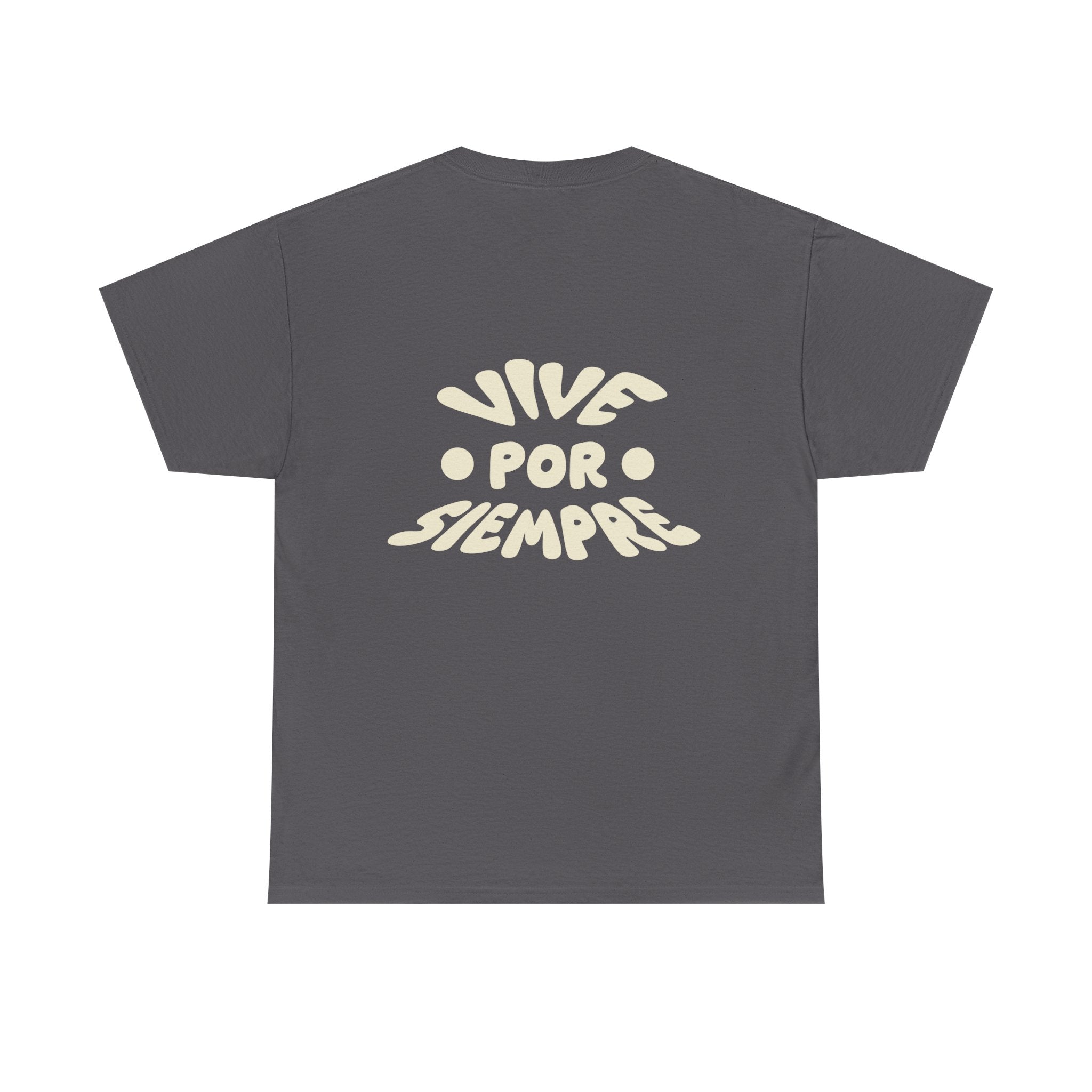 T-Shirt — 'Vive por siempre' (Beige and Black logo ver.)